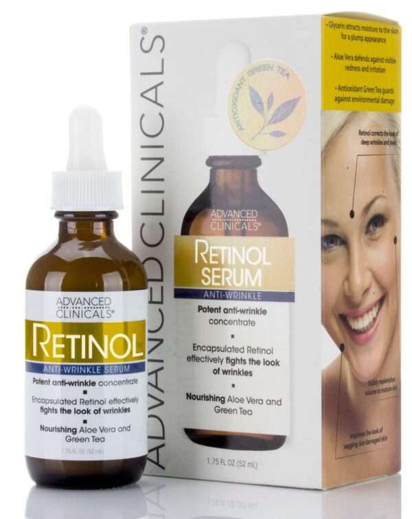 ADVANCED CLINICALS Retinol Anti-Wrinkle Face Serum 52 ML ادفانس كلينكالز سيرم الرتينول