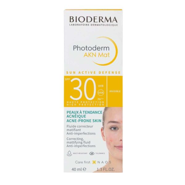 BOIDERMA photoderm AKN Mat Acne prone skin 30 +spf 40 ml بايوديرما كرم واقي حماية من الشمس مقاوم للماء