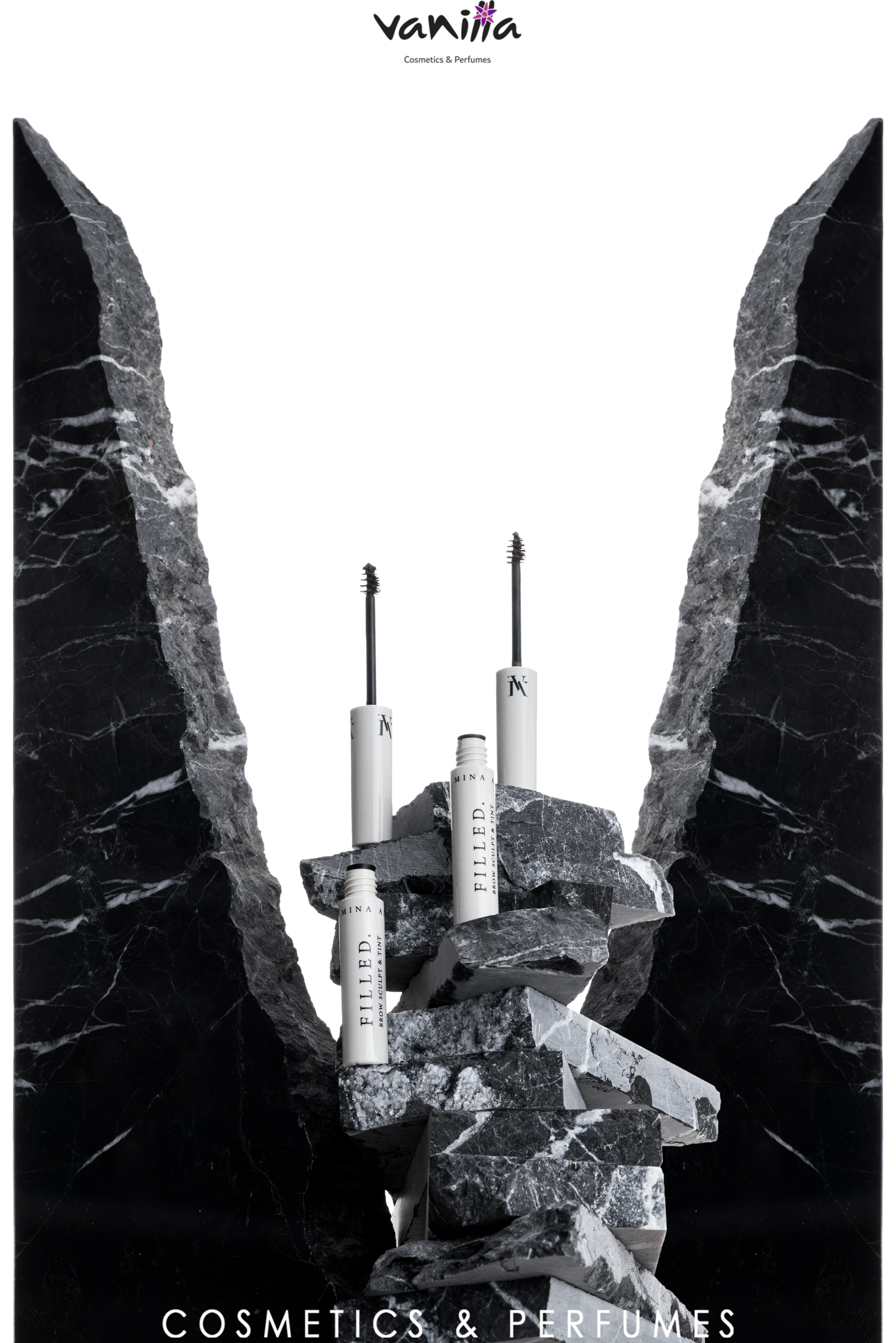 Mina Alsheikhly  Filled brow sculpt  and tint مينا الشيخلي مسكارا الحواجب