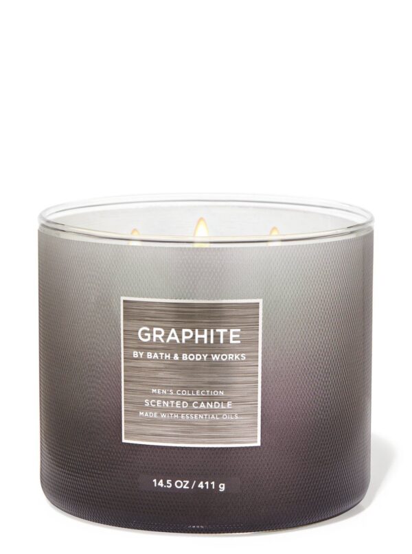 bath & body works graphite شموع معطرة