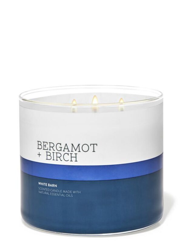 Bath & body works bergamot + birch شموع معطرة