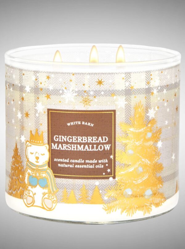 Bath & body works gingerbread marshmallow شموع معطرة