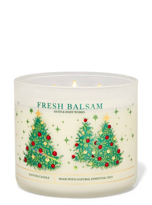 Bath & body works fresh balsam شموع معطرة