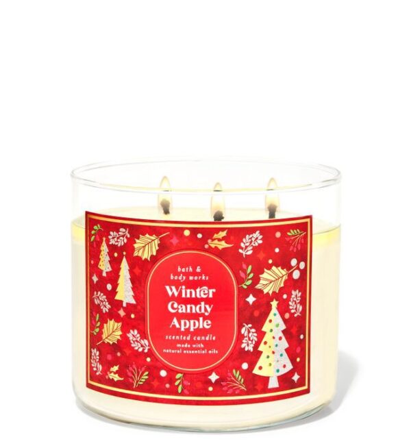 Bath & body works winter candy apple شموع معطرة