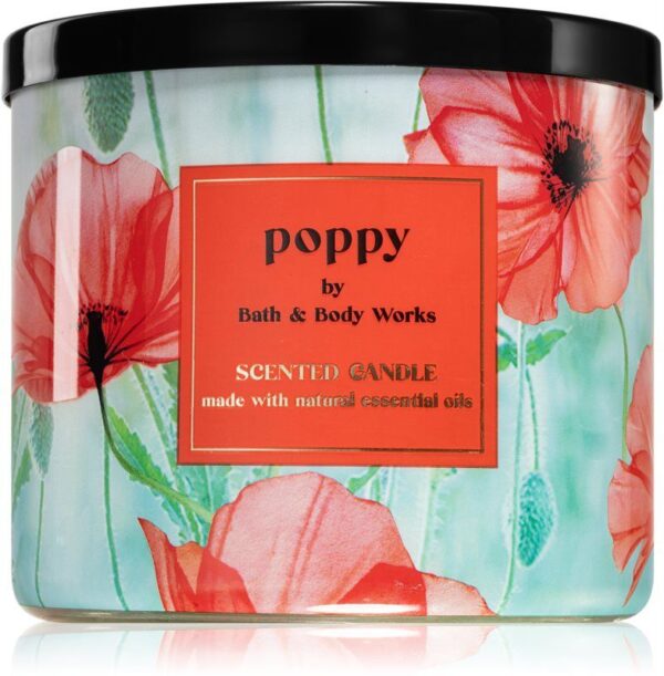 Bath and body works poppy شموع معطرة