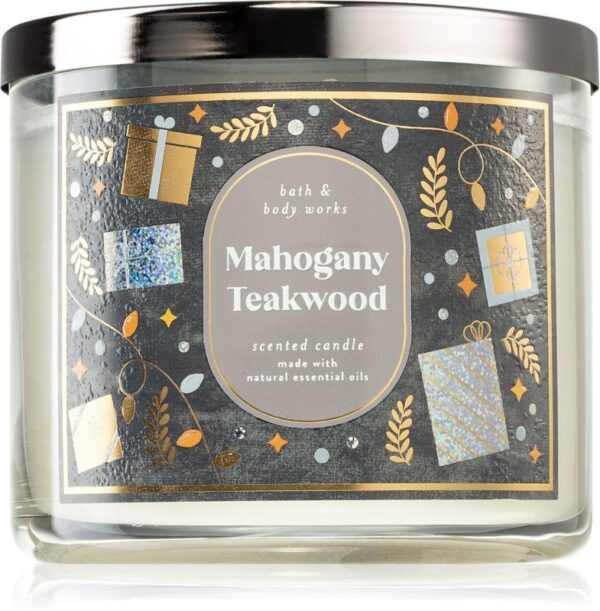 Bath and body works mahogany teakwood شموع معطرة