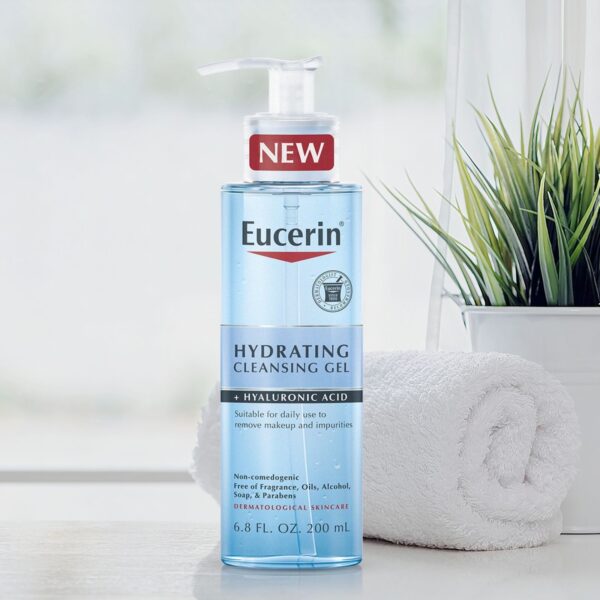 Eucerin Hydrating Cleansing Gel + Hyaluronic Acid, (200 ml)يوسيرين غسول الوجه