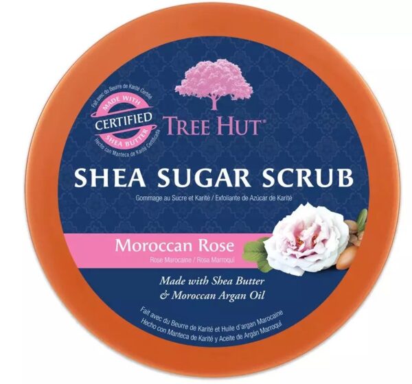 Tree hut shea sugar scrub moroccan rose تري هت مقشر السكر بالورد المغربي