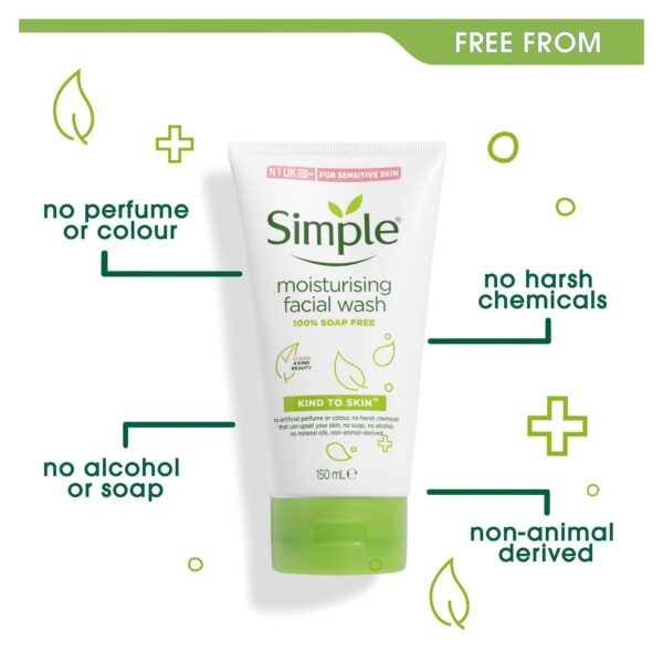 simple Moisturising Face Wash 150ml سيمبل غسول وجه مرطب للبشرة الحساسة