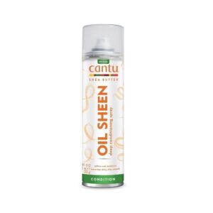 CANTU Shea Butter Oil Sheen Deep Conditioning Spray Prevents Heat Damage زيت زبدة الشيا من كانتو بخاخ بلسم لمعان عميق يمنع تلف الحرارة
