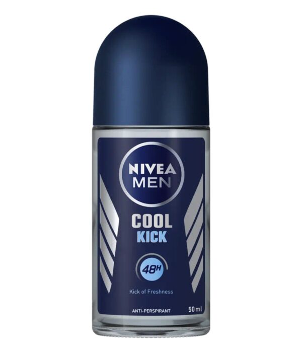 NIVEA MEN COOL KICK 48h Deodorant ANTI-PERSPIRANT ROLL-ON 50ml نيفيا مزيل عرق و مضاد تعرق رجالي