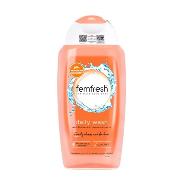 Femfresh Intimate Skin Care Daily Wash with Aloe Vera 250ml فيمفريش غسول للمناطق الحساسة بالألوفيرا