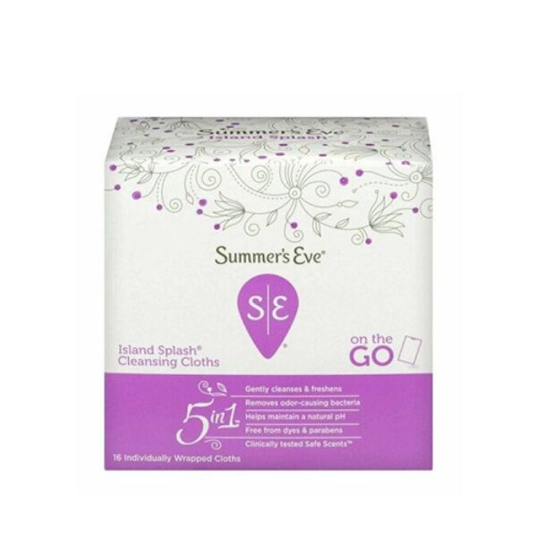 Summer’s eve Island Splash Daily Cleansing Cloths سمرز ايف مناديل نسائية يومية