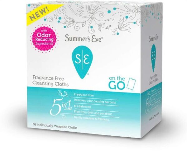 Summer’s eve Fragrance Free Cleansing Cloths سمرز ايف مناديل نسائية