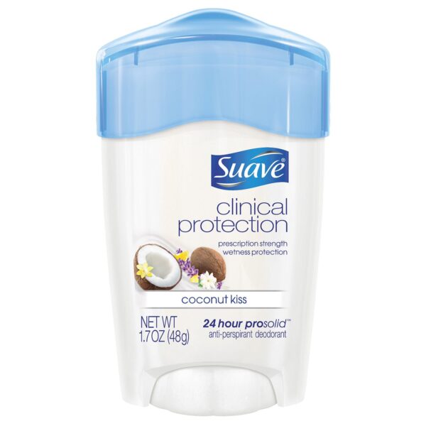 Suave Deodorant Clinical Antiperspirant Coconut Kiss 48g سواف مزيل عرق و مانع تعرق طبي