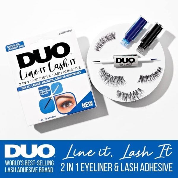 Duo Line IT Lash IT Black, 2n1 Eyeliner and Lash Adhesive, Dual Color Black/Cobalt Blue دو لاصق رموش و ايلاينر