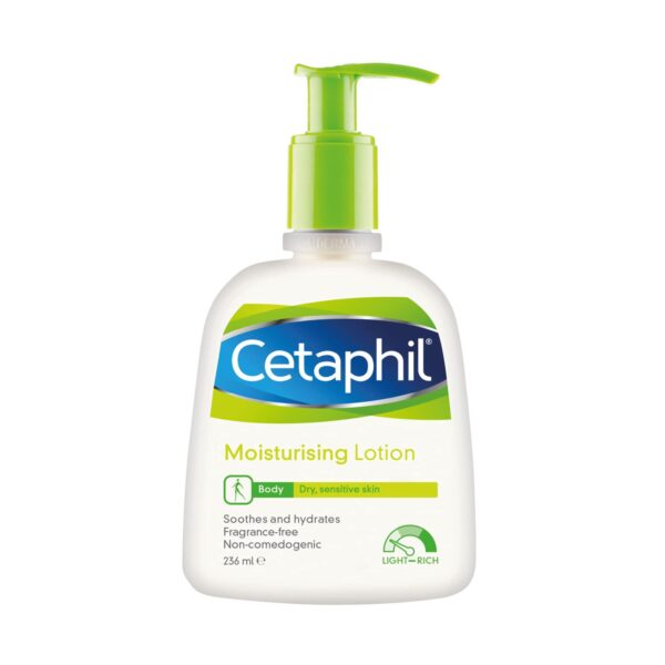 CETAPHIL MOISTURISING LOTION for DRY SENSITIVE SKIN 236ml سيتافيل لوشن مرطب لبشرة الجسم الجافة و الحساسة