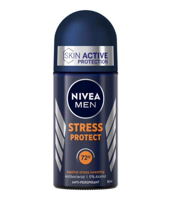 NIVEA MEN STRESS PROTECT 72h Deodorant Anti-Perspirant ROLL ON 50ML نيفيا مزيل عرق و مضاد تعرق رجالي