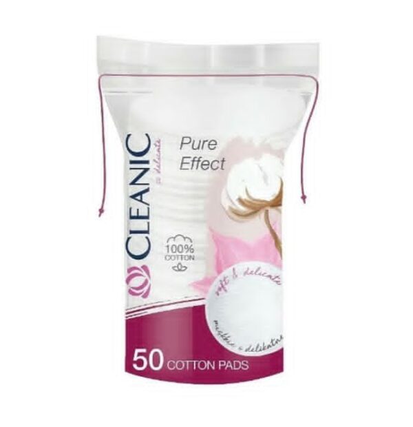 CLEANIC Cotton Pads 50piece كلينيك قطن دائري