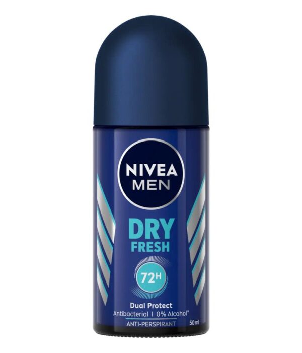 Nivea Men Dry Fresh 72H Dual Protect Deodorant Anti-Perspirant Roll-On 50ml نيفيا مزيل عرق و مضاد تعرق رجالي