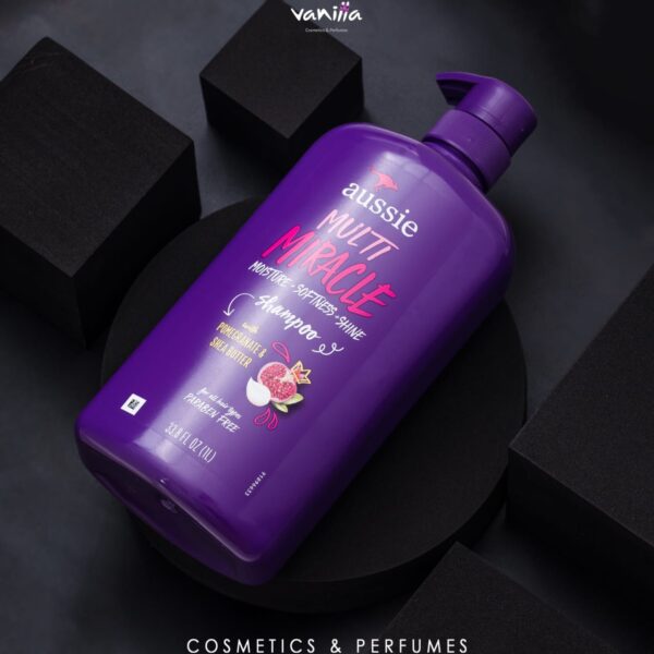 Aussie Multi Miracle Shampoo with Pomegranate & Shea Butter 1L اوسي شامبو بالرمان و زبدة الشيا