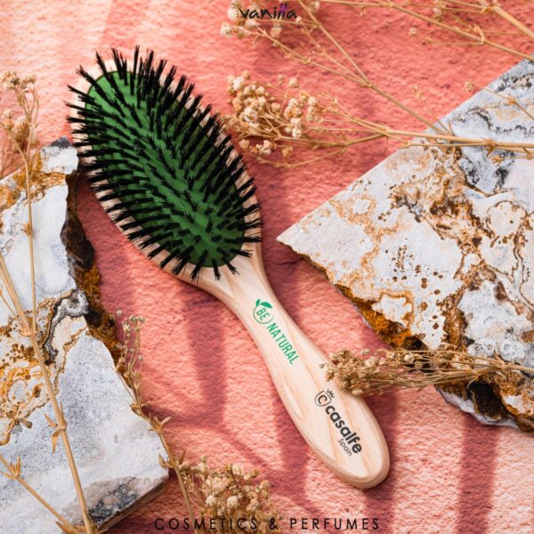 Small Oval Wooden Brush with Boar Bristles فرشاة شعر خشبية صغيرة