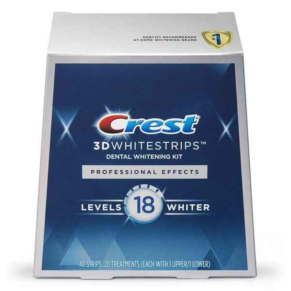 Crest 3D White Professional Effects Whitestrips Teeth Whitening Strips Kit كريست مجموعة شرائط تبييض الاسنان 3D وايت بروفيشينال افيكتس