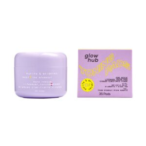 GLOW HUB PURIFY & BRIGHTEN PORE RESCUE TONING PADS كلوهوب قطع ضمادات لتنقية المسام وتطهيرها