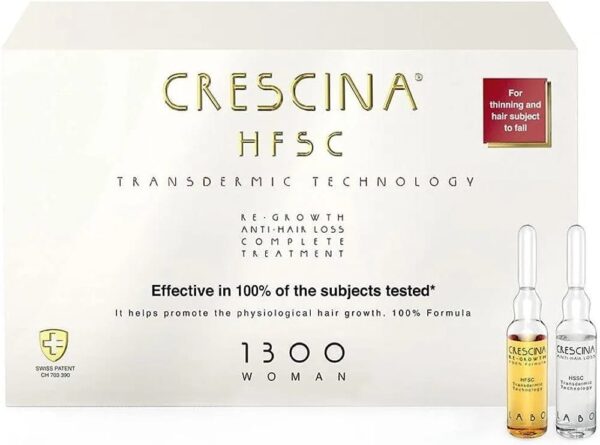 Crescina HFSC Transdermic Treatment 1300 Woman Ampoules 3.5ml x10+10.كريسينا معالج تساقط الشعر و انبات الشعر