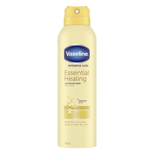 Vaseline Body Lotion Spray Intensive Care Essential Healing190mlفازلين سبري مرطب للجسم