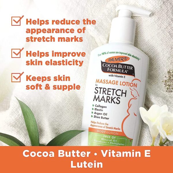 Palmer's Cocoa Butter Formula Massage Lotion for Stretch Marks, Pregnancy Skin Care250ml, بالمرز لوشن التدليك لعلامات التمدد