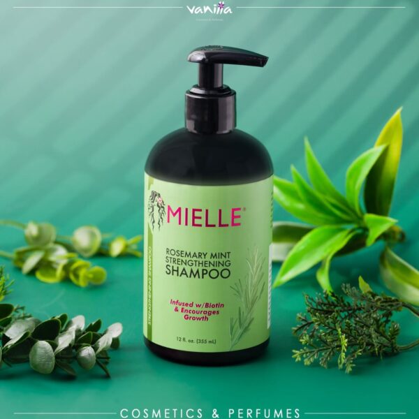 Mielle Organics Rosemary Mint Strengthening Shampoo،355ml ميلي شامبو التقوية بأكليل الجبل و النعناع