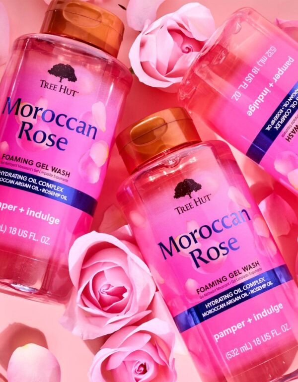 Tree hut moroccan rose foaming gel wash تري هت غسول جسم بالورد المغربي