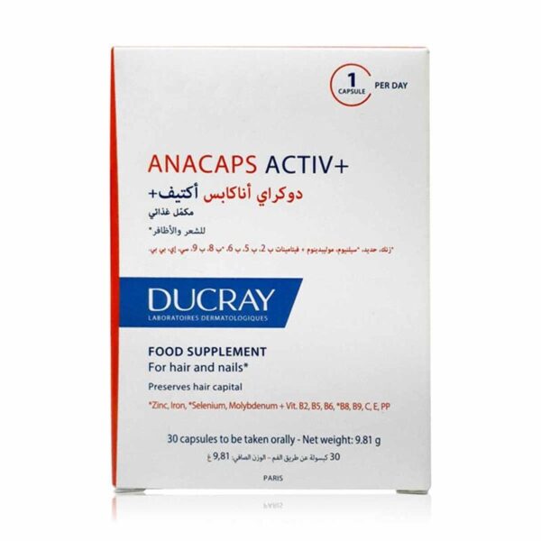 Ducray Anacaps Activ Plus Capsule 30's مكمل غذائي