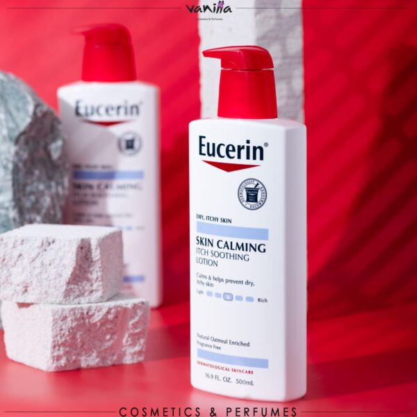 Eucerin Skin Calming Body Lotion for Dry, Itchy Skin,500mlيوسرين لوشن البشرة الحساسة و المتهيجة