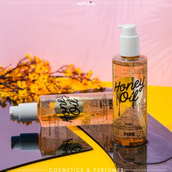 Victoria's Secret PINK Honey Oil Nourishing Body Oil,236mlفكتوريا سيكرت زيت جسم بالعسل