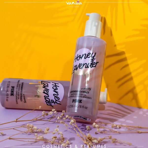 Victoria's Secret Pink Honey Lavender Soothing Body Oil,236mlفيكتوريا سيكرت زيت للجسم بالعسل و اللافندر