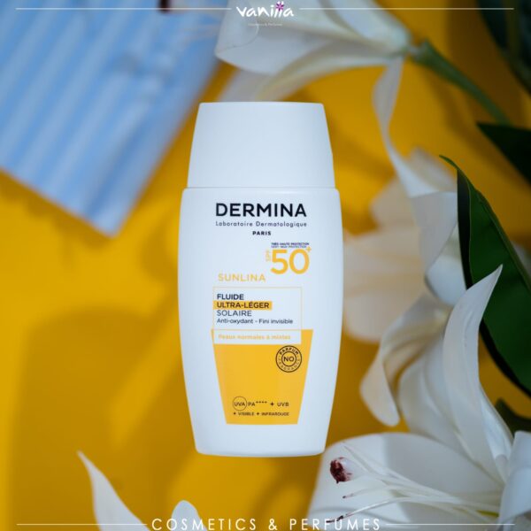 Dermina ULTRA-LIGHT FLUID SPF50+ - 50ML ديرمينا واقي شمس فلود مضاد للاكسدة