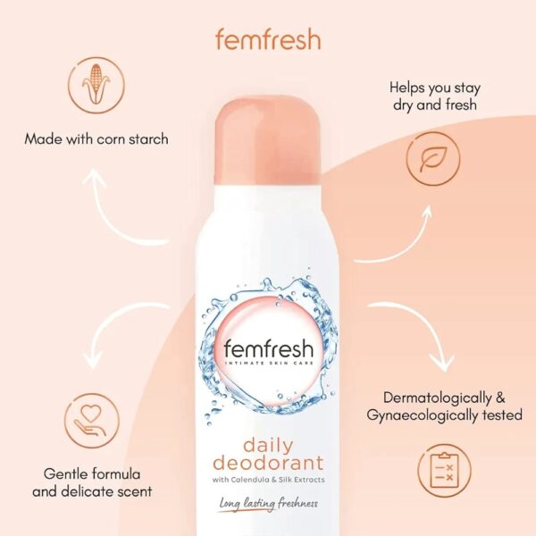 Femfresh Daily Freshness Intimate Deodorant Spray,125ml فيم فرش معطر للمناطق الحساسة