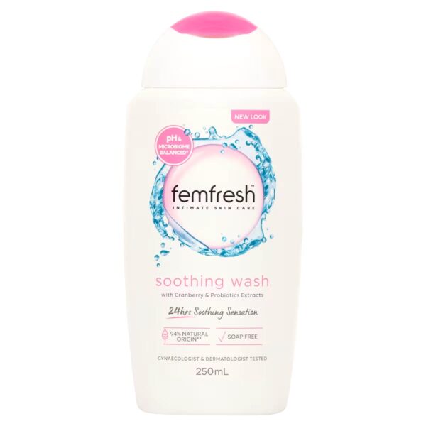 Femfresh Intimate Wash Soothing,250mlفيم فرش غسول مناطق حساسة