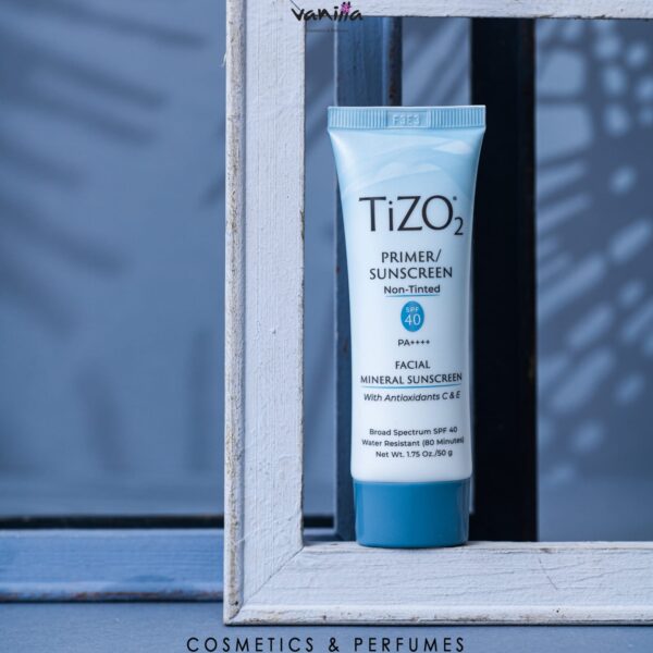 TiZO2 Facial Mineral Sunscreen and Primer, Non-tinted Broad Spectrum SPF 40 واقي حماية من الشمس spf 40