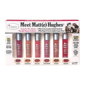 THE BALM Meet Matte Hughes 6 MINI LONG-LASTING LIQUID LIPSTICKS ذا بالم سيت حمر ميني