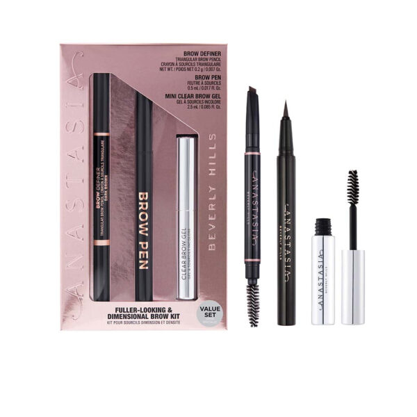 ANASTASIA BEVERLY HILLS Fuller Looking + Dimensional Brows Kit - Dark brown انستازيا كت الحواجب