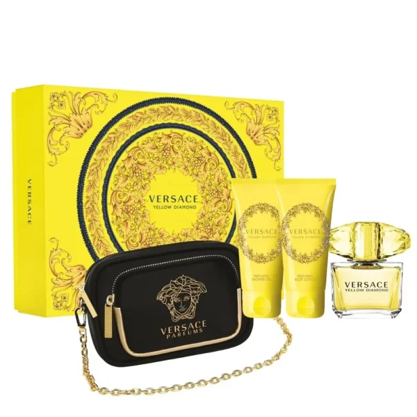 Versace Yellow Diamond for Women EDT 4pcs Gift Set فيرزاتشي يلو دايموند سيت