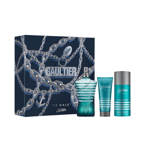 Jean Paul Gaultier Le Male EDT 125ML Gift Set جان باول سيت هدايا للرجال