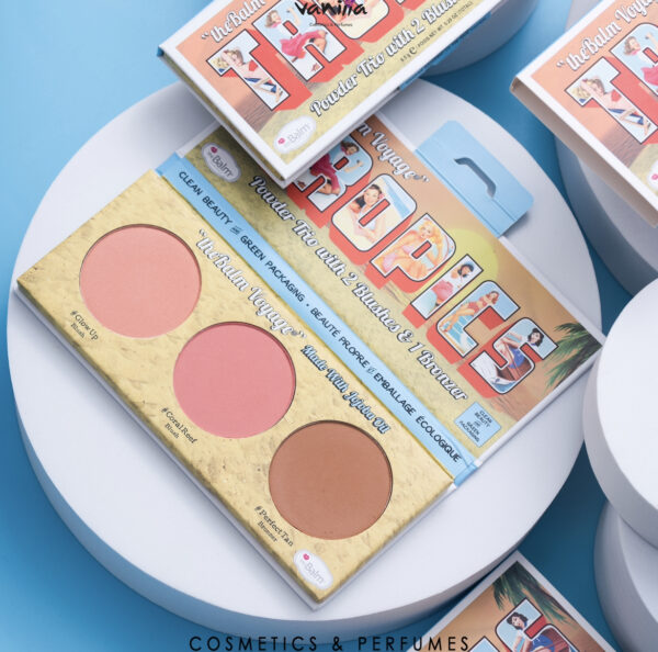 Model Roz x theBalm Trobics powder trio ذا بالم xمودل روز مجموعة بودرة ثلاثية