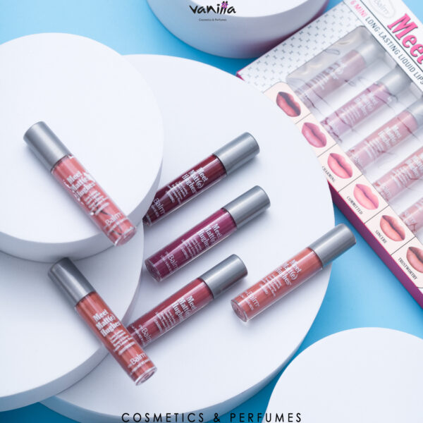 THE BALM Meet Matte Hughes 6 MINI LONG-LASTING LIQUID LIPSTICKS ذا بالم سيت حمر ميني