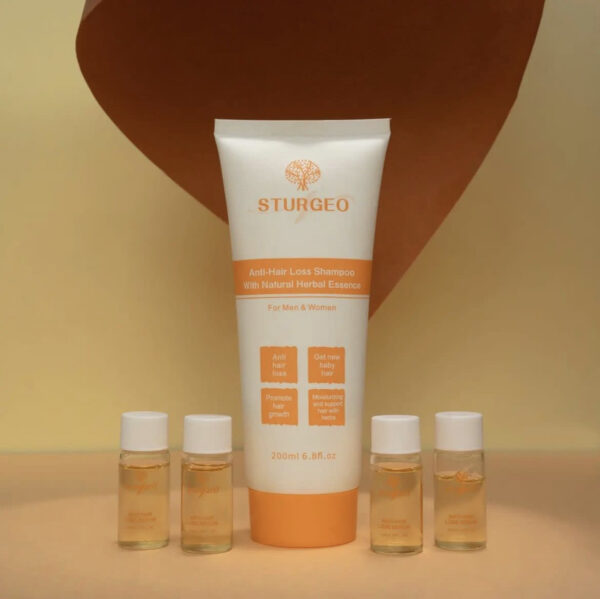 STURGEON ANTI-HAIR LOSS 4 SETS With Natural Herbal Essence SPECIAL OFFEمجموعة ستورجيون المضادة لتساقط الشعر4 بعرض خاص