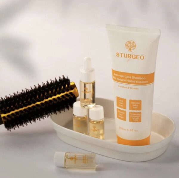 STURGEON ANTI-HAIR LOSS SET With Natural Herbal Essence مجموعة ستورجيون المضادة لتساقط الشعر