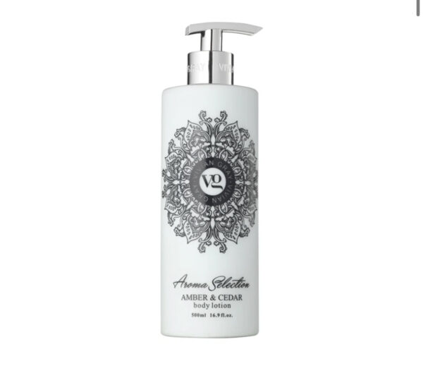 Vivian Gray Aroma Selection Amber & Cedar body lotion 500ml إيفيان جراي لوشن للجسم العنبر والأرز